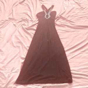 Elegant Black Halter Dress